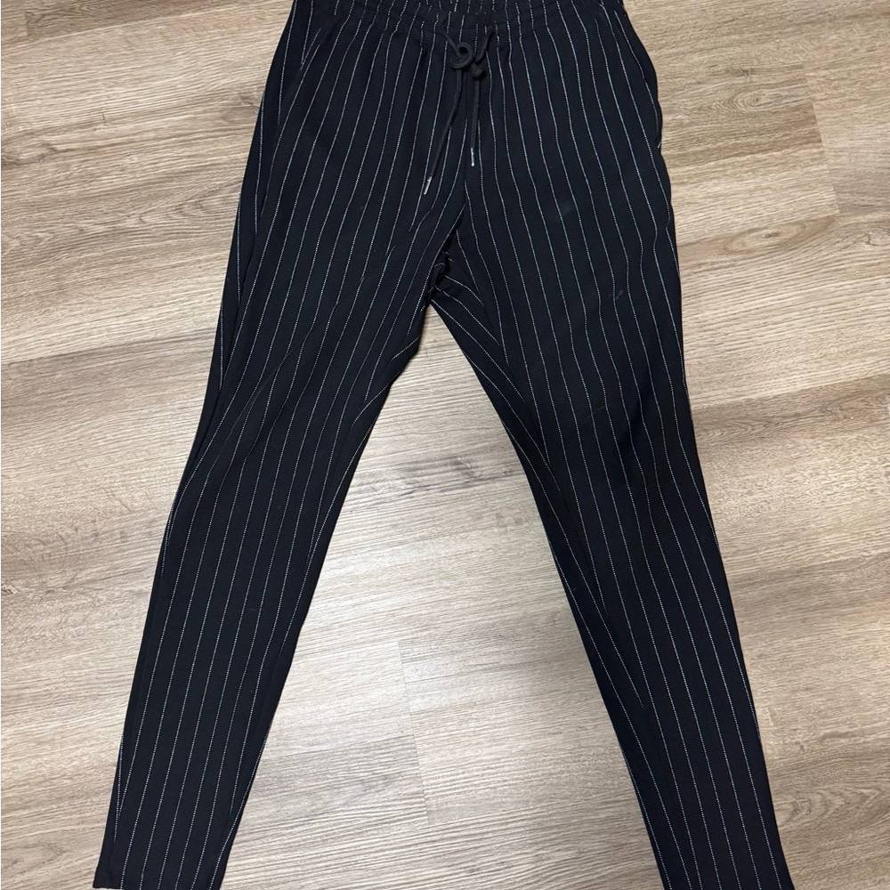 Men's Black Striped Pants